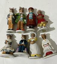 Lot of 8 Woodmouse Family figurines Franklin Mint 85 Elizabeth Polly Seb... - $32.24