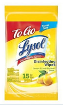 Lysol To Go Disinfecting Wipes, Lemon &amp; Lime Blossom, 15 Count - $3.29