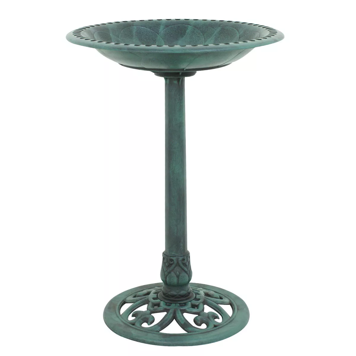 28&quot;  Height Pedestal Bird Bath Outdoor Garden Decor Vintage Yard Art  Bi... - $75.07 CAD