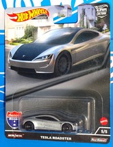 Hot Wheels 2022 Car Culture American Scene Tesla Roadster Mtflk Silver - $12.00