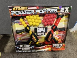Hog Wild Atomic Power Popper Launcher Battle Pack, 2 Power 84 Balls NEW NOS - £33.44 GBP