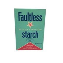 Vintage Faultless Starch 1969 Blued &amp; Perfumed Box 12oz Sealed New Old Stock 60s - £15.71 GBP