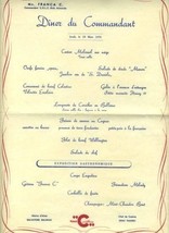  Linea C Diner Du Commandant Menu MN Franca C 1976 - $11.88