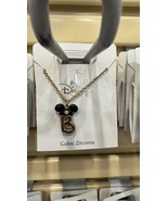 Disney Parks Mickey Mouse Ears Cubic Zirconia Letter B Gold Color Neckla... - $642.52 MXN