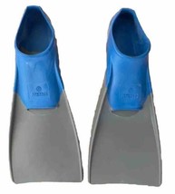 Tritan Swim Tech Adult Floating Swim Snorkel Fins Size 9-10 Grey/Blue 42-43 - £13.92 GBP