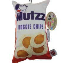 SPOT Fun Food Mutzz Doggie Chips Dog Toy 8&quot; with Squeaker - £2.36 GBP