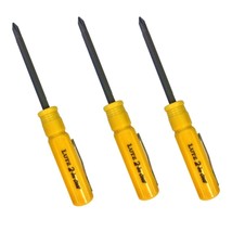 Lutz 2 In 1 Pocket Size Yellow Screwdriver (Pack of 3) - £19.46 GBP