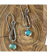 Sterling Silver Artisan Turquoise Dangle Earrings - €30,17 EUR