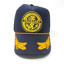 Vintage Volcom Chichagof Captain Trucker Hat Cap Navy Blue Y2K Skater Rare - $461.25 MXN
