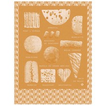 Le Jacquard Francais Fromages Orange Tea or Kitchen Towel  - $28.00