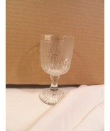 Crystal Iris &amp; Herrigbone 4.25&quot; Wine Glass MINT - £6.28 GBP