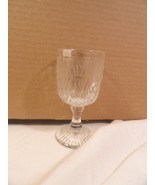 Crystal Iris &amp; Herringbone 4.25&quot; Wine Glass MINT Cocktail - $13.87