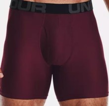 Under Armour Mens Tech 6” Inch Boxerjock 2 Pack Dark Maroon Size SMALL - £19.38 GBP