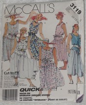 McCall&#39;s Pattern 3119 Misses&#39; Dress &amp; Tie Belt Size 10-12-14 Uncut Vintage 1980s - £7.80 GBP