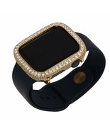 Bling Apple Watch Series 4/5/6/SE Bezel Face Case Zirconia Diamond Gold ... - $85.61