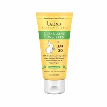 Babo Botanicals Clear Zinc Sunscreen Lotion SPF 30 with 100% Mineral Actives,... - $21.55