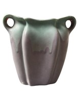 Vintage Art Deco Muncie Art Pottery Vase Lavender Green Glazed Large 8-1/2&quot; - $140.25