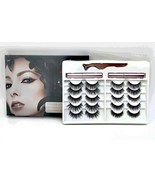 10 Pairs Magnetic Waterproof 2 Eyeliner Eyelashes Natural Tweezer Long L... - $283.73 MXN