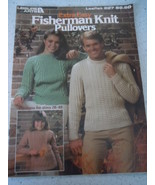 Vintage Leisure Arts fisherman Knit Pullovers Instruction Leaflet - $3.99