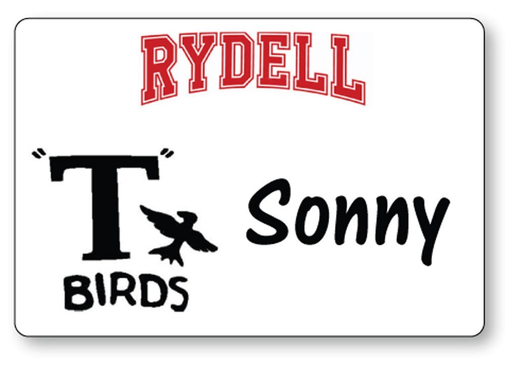 Primary image for GREASE SONNY T-Birds Halloween Costume or Cosplay Name Badge Tag MAGNET Fastener