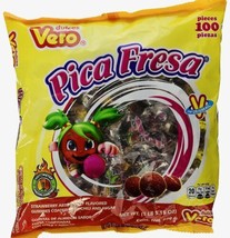 2 X vero pica fresa gomas strawberry flavored gummies mexican candy 100 ... - $18.95