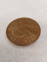 Brooklyn Delegate Vintage Screwback Pin Medallion By Schwaab S&amp;S Co Milw... - $29.50