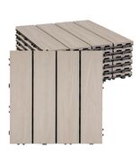 Famobay WPC Patio Deck Tiles 3D Organic White 12x12in 6pcs Durable Water... - €23,68 EUR