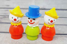 Fisher Price Little People Circus Figure Lot (3) Clowns VTG 1970s - £10.46 GBP