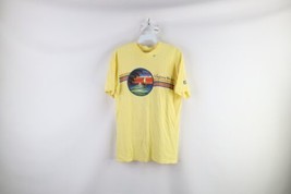 Vtg 80s Womens Medium Distressed Spell Out Rainbow Sunset Sailing T-Shirt USA - £32.11 GBP