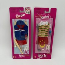 1998 Mattel Barbie Sports Fashions Baseball/Golf 69312-96 &amp; 68312-97 MOC - £11.67 GBP