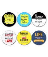 QUALITY Motivational Quote Wooden Fridge Magnet Set of 6 pc,Size 1.75 by... - £15.52 GBP