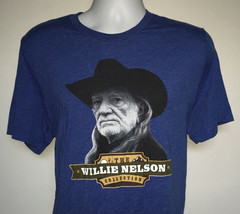 Mens The Willie Nelson Collection t shirt XL blue cotton blend - $19.34