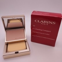 Clarins Everlasting Compact Long Wearing &amp; Comfort Foundation BEIGE 107 - £21.82 GBP