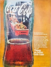 COCA-COLA-Roller Coaster-Fun Rides-Refreshing-1968 Vintage Print Ad - €10,34 EUR