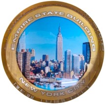 Small Empire State Building New York City Round Glass Fridge Magnet - £5.49 GBP