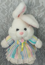 Kmart Fairview Bunny Rabbit Easter Girl White Pink 13&quot; Plush Stuffed Ani... - $33.65