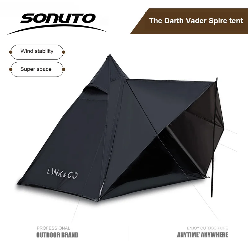 Sonuto Outdoor Double-Layer Tent Tower Type Camping Aluminum Alloy Frame... - £259.84 GBP