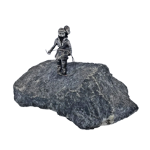 Vintage Sweden Paper Weight Miniature Statue Sterling Silver 1973 MAKE O... - $349.42