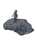 Vintage Sweden Paper Weight Miniature Statue Sterling Silver 1973 MAKE O... - $349.42