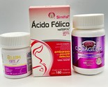 3 Pack  GELASIMI FORTE + SIMICOLAGENO Oral + ACIDO FOLICO  +  Free Shipping - $37.75