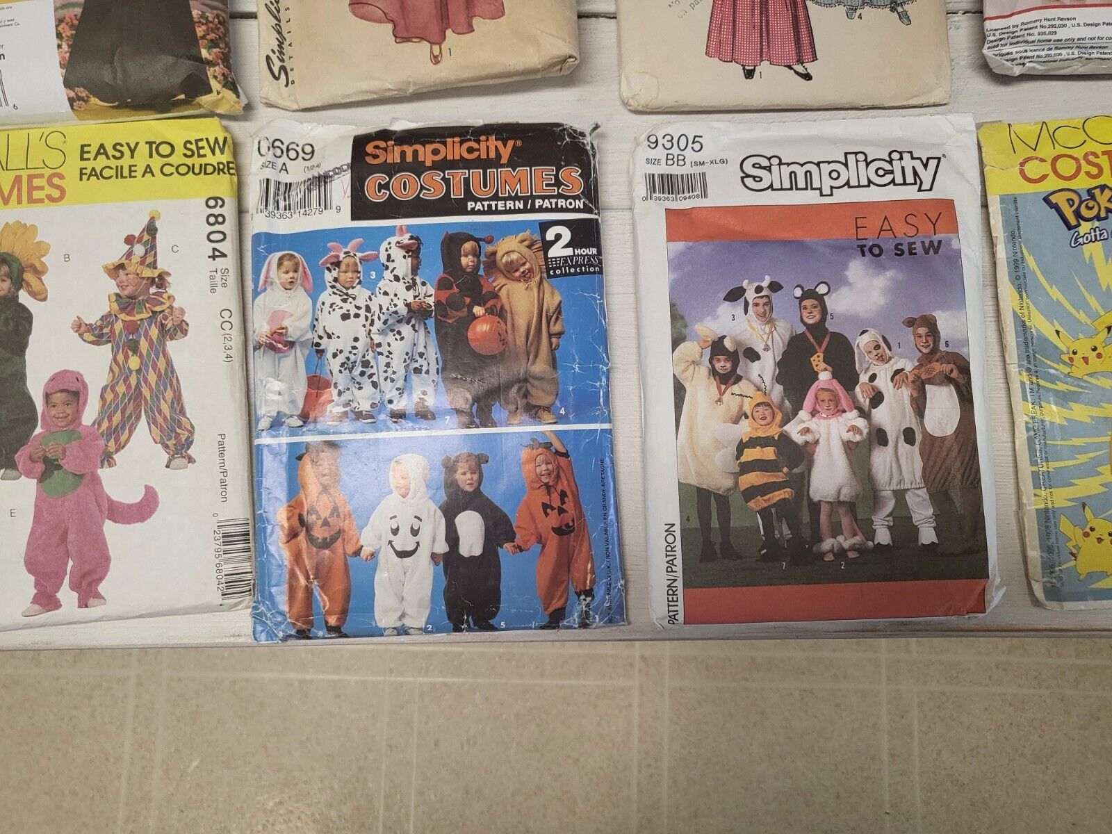 HALLOWEEN COSTUME PATTERNS-SOLD INDIVIDUALLY AT $5 EACH - $4.95