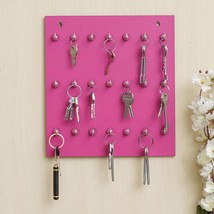 Premium Key Chain Hanging Board/Wall Hanging Key Holder (21 Hook- Pink) - £20.11 GBP