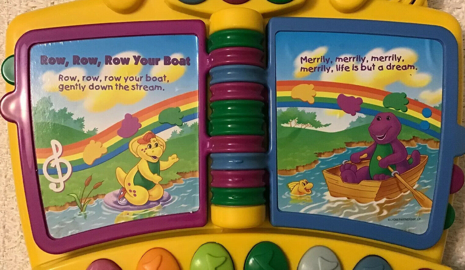 Barney Musical NURSERY RHYMES PIANO BOOK - Mattel Item image 5