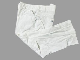 TOSCANE Size 14 White Cotton Pants with 5 Pockets - $19.79