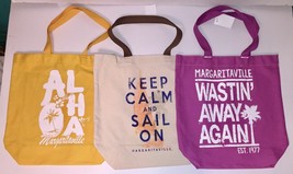 Margaritaville Carryall Canvas Shopping Travel Tote Bag Purple Yellow Na... - £19.95 GBP