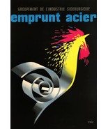 14003.Decor Poster.Room wall Interior vintage design.Steel rooster metal... - $24.08 CAD+