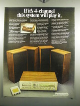 1972 Panasonic RE-8420 and SL-800 Record Changer Ad - If it's 4-channel - $18.49