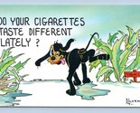 Comic Dog Peeing on Tobacco Cigarettes Taste DIfferent UNP Chrome Postca... - £2.29 GBP