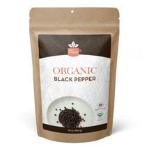 Organic Black Pepper - Dried Whole Peppercorns - 16 OZ - £13.43 GBP