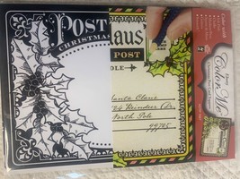 Hot off the Press Christmas post card toppers ebony color me 7068 - New - £5.54 GBP